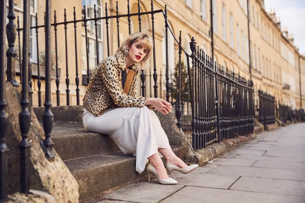 Professional model with makeup by Bristol makeup artist Evie Smith.